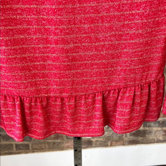 Epic Threads Pink Striped Ruffle Top - Picture 4 of 5